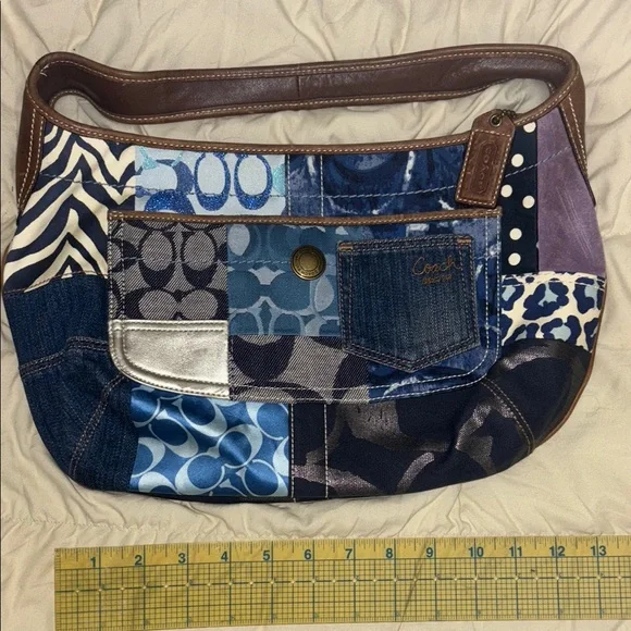 Coach denim patchwork bag - Picture 6 of 8